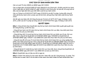 Quyết định 699/QĐ-UBND 2014 công bố thủ tục hành chính mới sửa đổi bổ sung thay thế Sở Công thương Đắk Lắk