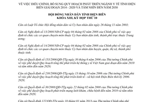 Nghị quyết 332/NQ-HĐND 2014 điều chỉnh phát triển ngành Y tế Điện Biên 2014 2020 tầm nhìn 2030