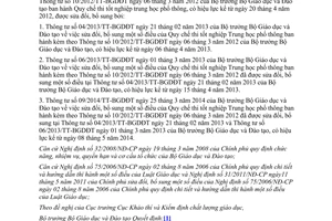 Văn bản hợp nhất 11/VBHN-BGDĐT 2014 hợp nhất Thông tư về Quy chế thi tốt nghiệp trung học phổ thông