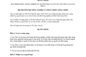 Quyết định 666/QĐ-BNN-TCCB 2014 chức năng nhiệm vụ quyền hạn cơ cấu tổ chức của Cục Thú y