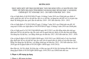 Hướng dẫn 106/LS-BDT-STC-SGDĐT 2014 hỗ trợ chi phí học tập cho sinh viên dân tộc thiểu số Đồng Nai