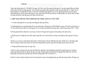 Công văn 1377/BNV-CTTN 2014 chọn trí thức trẻ tình nguyện về xã phát triển nông thôn miền núi 2013 2020