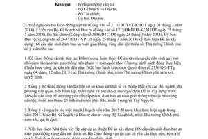 Công văn 570/TTg-KTN 2014 xây dựng 186 cầu dân sinh đảm bảo an toàn giao thông vùng dân tộc