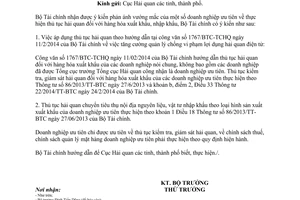 Công văn 5566/BTC-TCHQ 2014 vướng mắc thủ tục hải quan của doanh nghiệp ưu tiên