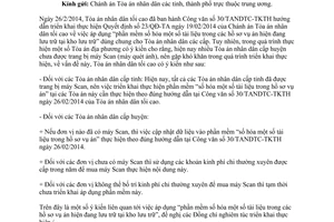 Công văn 59/TA-TKTH 2014 hướng dẫn 30/TA-TKTH phần mềm số hóa tài liệu hồ sơ vụ án