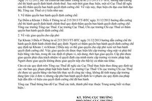 Công văn 1445/TCT-QLN năm 2014 thẩm quyền ban hành quyết định cưỡng chế