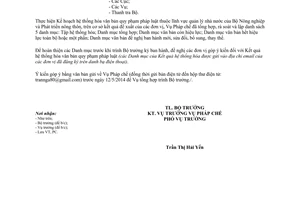 Công văn 2094/BNN-PC 2014 lấy ý kiến kết quả hệ thống hóa văn bản quy phạm pháp luật Bộ Nông nghiệp