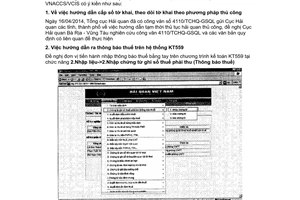 Công văn 4691/TCHQ-VNACCS 2014 hướng dẫn vướng mắc thực hiện Quyết định 865/QĐ-TCHQ