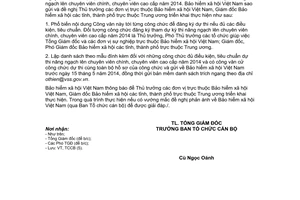 Công văn 1092/BHXH-TCCB lập hồ sơ dự thi nâng ngạch chuyên viên chính chuyên viên cao cấp năm 2014