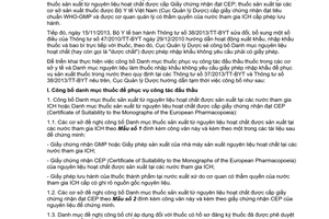 Công văn 5576/QLD-ĐK năm 2014 thuốc phục vụ đấu thầu nguyên liệu làm thuốc nhập khẩu không GPNK