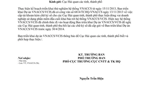 Công văn 3711/TCHQ-VNACCS 2014 thu hồi chữ ký số cấp phục vụ thử nghiệm hệ thống VNACCS/VCIS