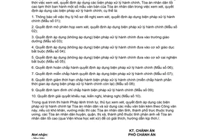 Công văn 74/TANDTC-KHXX 2014 xem xét quyết định áp dụng biện pháp xử lý hành chính