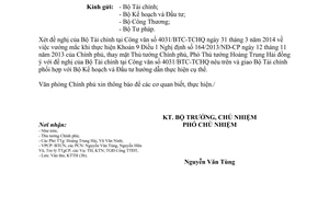 Công văn 2437/VPCP-KTTH năm 2014 xử lý vướng mắc thực hiện NĐ 164/2013/NĐ-CP