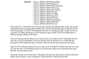 Công văn 489/VPCTN-TH 2014 thông báo việc xử lý kiến nghị của địa phương liên quan giao thông vận tải