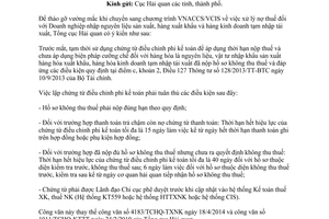 Công văn 4345/TCHQ-TXNK 2014 xử lý nợ thuế doanh nghiệp khi chuyển sang chương trình VNACCS