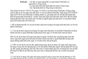 Công văn 5167/BTC-ĐT hướng dẫn thanh toán vốn đầu tư từ kế hoạch năm 2014