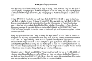 Công văn 1315/BNN-TT năm 2014 văn bản hướng dẫn Nghị định 202/2013/NĐ-CP 187/2013/NĐ-CP