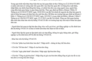 Công văn 4608/TCHQ-GSQL năm 2014 khai hóa đơn thủ tục hải quan điện tử theo 22/2014/TT-BTC