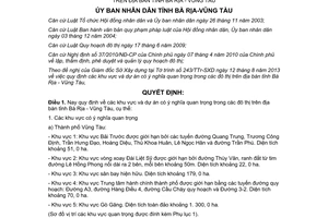 Quyết định 15/2014/QĐ-UBND khu vực dự án có ý nghĩa quan trọng trong đô thị Bà Rịa Vũng Tàu