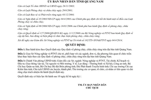 Quyết định 11/2014/QĐ-UBND phòng cháy chữa cháy rừng Quảng Nam