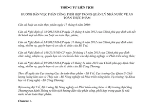 Thông tư liên tịch 13/2014/TTLT-BYT-BNNPTNT-BCT phối hợp quản lý nhà nước an toàn thực phẩm