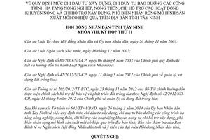 Nghị quyết 01/2014/NQ-HĐND chi xây dựng nông nghiệp khuyến nông mô hình sản xuất mới Tây Ninh