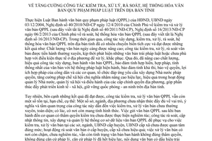 Chỉ thị 09/2014/CT-UBND tăng cường kiểm tra xử lý rà soát hệ thống hóa văn bản pháp luật Bình Phước