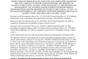 Circular No. 43/2014/TT-BTC amending Circular No. 126/2008/TT-BTC Circular No. 103/2009/TT-BTC