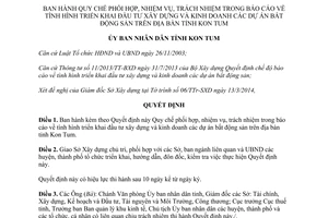 Quyết định 23/2014/QĐ-UBND báo cáo đầu tư xây dựng kinh doanh dự án bất động sản Kon Tum