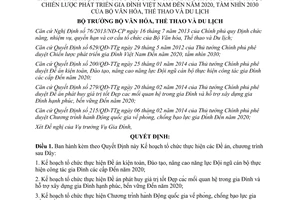 Quyết định 1092/QĐ-BVHTTDL 2014 chiến lược phát triển gia đình Việt Nam đến 2020 tầm nhìn 2030