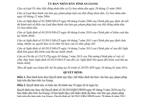 Quyết định 17/2014/QĐ-UBND thẩm định dự thảo văn bản quy phạm pháp luật An Giang