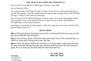 Quyết định 811/QĐ-UBND năm 2014 tiêm phòng Vắc xin Chương trình 30a cho gia súc gia cầm Sơn La