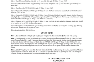 Quyết định 08/2014/QĐ-UBND Quy chế công tác văn thư lưu trữ Tiền Giang