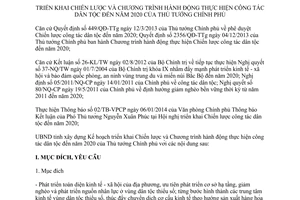 Kế hoạch 44/KH-UBND năm 2014 thực hiện công tác dân tộc đến 2020 Bắc Giang