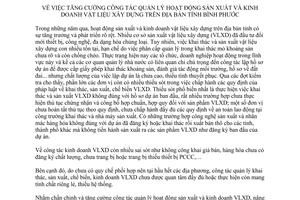 Chỉ thị 10/2014/CT-UBND quản lý hoạt động sản xuất kinh doanh vật liệu xây dựng Bình Phước