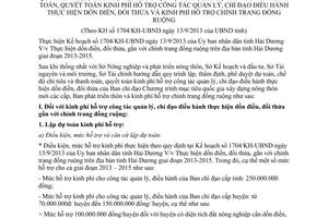 Hướng dẫn 710/HD-STC-NSX 2014 thực hiện dồn điền đổi thửa kinh phí hỗ trợ đồng ruộng Hải Dương