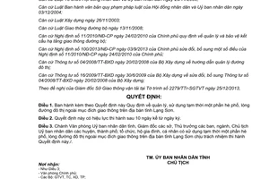 Quyết định 02/2014/QĐ-UBND quản lý sử một phần hè phố lòng đường Lạng Sơn