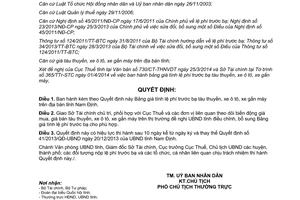 Quyết định 12/2014/QĐ-UBND Bảng giá tính lệ phí trước bạ tàu thuyền xe ô tô gắn máy Nam Định