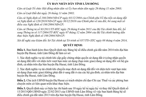 Quyết định 18/2014/QĐ-UBND Bảng hệ số điều chỉnh giá đất huyện Đạ Huoai Lâm Đồng