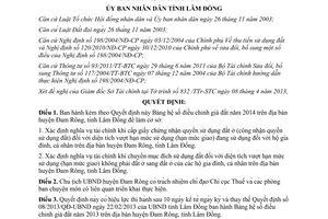Quyết định 14/2014/QĐ-UBND hệ số điều chỉnh giá đất 2014 Đam Rông Lâm Đồng