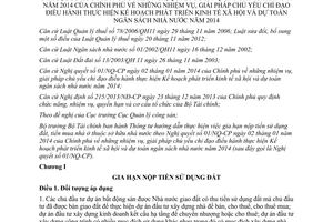 Thông tư 48/2014/TT-BTC hướng dẫn nộp tiền sử dụng đất mua nhà ở sở hữu nhà nước theo 01/NQ-CP