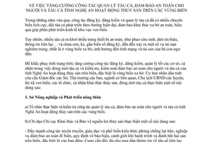 Chỉ thị 06/2014/CT-UBND quản lý tàu cá đảm bảo an toàn cho người và tàu cá Nghệ An