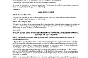 Thông tư 19/2014/TT-BTNMT tiêu chuẩn thẻ công chức thanh tra chuyên ngành tài nguyên môi trường