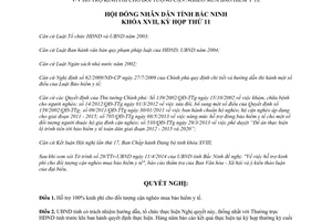 Nghị quyết 123/2014/NQ-HĐND17 hỗ trợ kinh phí người cận nghèo mua bảo hiểm y tế Bắc Ninh