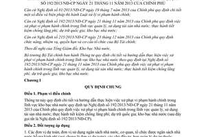 Thông tư 54/2014/TT-BTC xử phạt vi phạm hành chính kho bạc nhà nước theo 192/2013/NĐ-CP