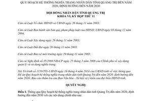 Nghị quyết 04/2014/NQ-HĐND Quy hoạch nghĩa trang nhân dân Quảng Trị đến 2020