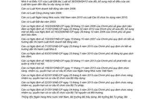 Thông tư liên tịch 01/2014/TTLT-NHNN-BXD-BTP-BTNMT thế chấp nhà ở hình thành trong tương lai