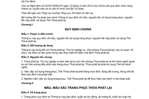 Thông tư 12/2014/TT-BTP mẫu trang phục cấp phát sử dụng Thẻ Thừa phát lại