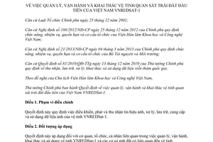 Quyết định 30/2014/QĐ-TTg quản lý vận hành khai thác vệ tinh quan sát trái đất đầu tiên VNREDSat-1