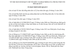 Quyết định 06/2014/QĐ-UBND tổ chức hoạt động của Trung tâm Văn hóa Quận 9 Hồ Chí Minh